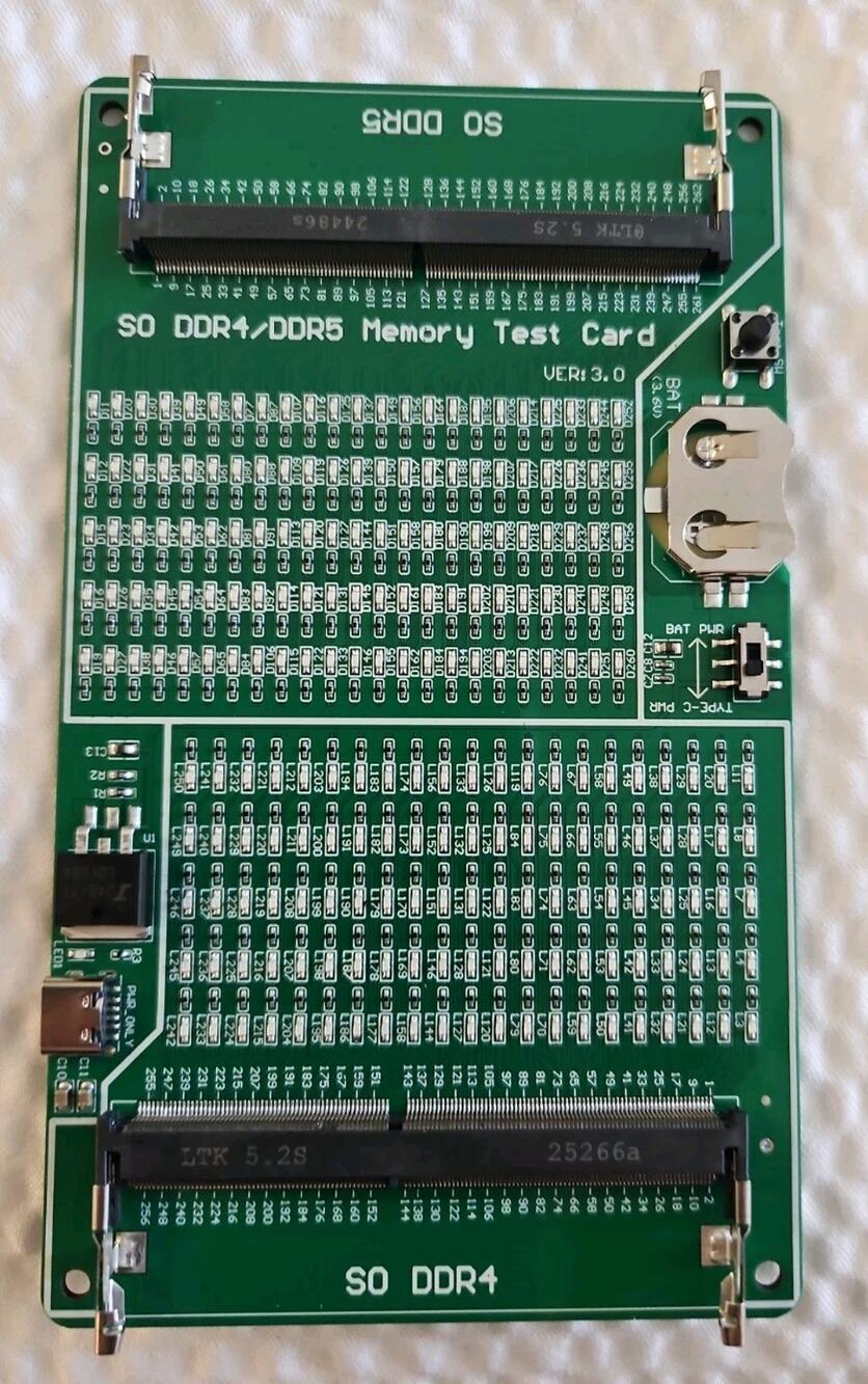 SO DDR4/DDR5 RAM Tester uses USB-C or Battery
